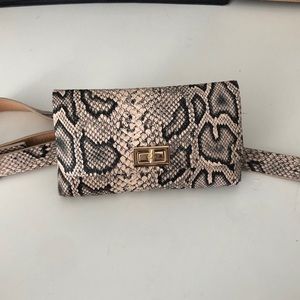 Animal print belt bag